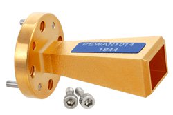 PEWAN1014 - WR-12 Waveguide Standard Gain Horn Antenna Operating from 60 GHz to 90 GHz with a Nominal 15 dBi Gain with UG-387/U-Mod Round Cover Flange