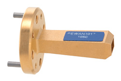 PEWAN1017 - WR-10 Waveguide Standard Gain Horn Antenna Operating from 75 GHz to 110 GHz with a Nominal 10 dBi Gain with UG-387/U-Mod Round Cover Flange