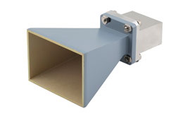 PEWAN102-15ELSF - WR-102 Standard Gain Horn with 15 dBi gain, End Launch SMA Female connector