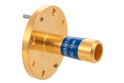 PEWAN1033 - WR-19 Waveguide Conical Gain Horn Antenna Operating from 50 GHz to 58 GHz with a Nominal 10 dBi Gain with UG-383/U-Mod Round Cover Flange