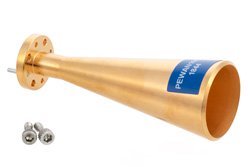 PEWAN1052 - WR-10 Waveguide Conical Gain Horn Antenna Operating from 87 GHz to 100 GHz with a Nominal 25 dBi Gain with UG-387/U Round Cover Flange