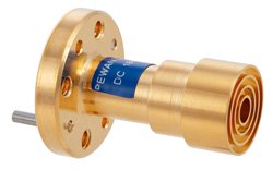 PEWAN1073 - WR-10 Waveguide Wide Angle Scalar Feed Horn Antenna Operating from 89 GHz to 99 GHz with a Nominal 10 dBi Gain with UG-385/U-Mod Round Cover