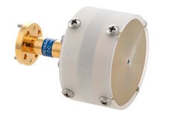 PEWAN1087 - WR-15 Waveguide Omni-directional Antenna Operating from 58 GHz to 62 GHz with a Nominal 3.5 dBi Gain with UG-385/U Round Cover Flange