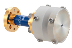 WR-10 Waveguide Omni-directional Antenna Operating from 89 GHz to 99 GHz with a Nominal 2 dBi Gain with UG-387/U Round Cover Flange