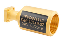 0.250 Inch Circular Waveguide Scalar Feed Horn Antenna, 33 GHz to 38.5 GHz Frequency Range, 17 dBi Gain, UG-599/U Flange