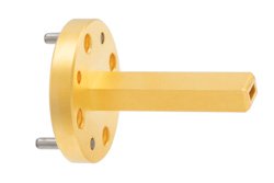 PEWAN1126 - WR-10 Waveguide Probe Antenna Operating from 75 GHz to 110 GHz with a Nominal 6.5 dBi Gain with UG-387/U-Mod Round Cover Flange