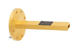 PEWAN1129 - WR-19 Waveguide Probe Antenna Operating from 40 GHz to 60 GHz with a Nominal 6.5 dBi Gain with UG-383/U-Mod Round Cover Flange