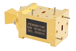 PEWAN1140 - WR-22 Waveguide Dual Polarized Horn Antenna, 33 GHz to 50 GHz Frequency Range, 15 dBi Gain, UG-383/U Flange
