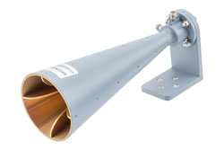 PEWAN1169 - Broadband Horn Antenna, Dual Polarized 23 GHz to 43 GHz 20 dBi Gain, 2.92mm Female Connector