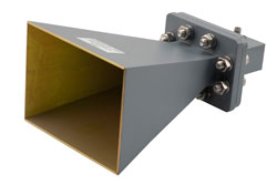 PEWAN159-15SF - WR-159 Standard Gain Horn with 15 dBi gain, SMA Female connector