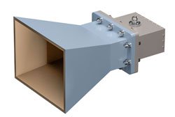 PEWAN510-10NF - WR-510 Waveguide Standard Gain Horn Antenna Operating From 1.45 GHz to 2.2 GHz, 10 dBi Gain with N Type Female
