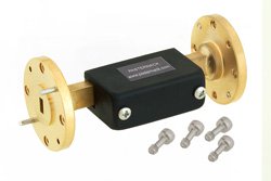 PEWAT1003-30 - WR-19 Waveguide Fixed Attenuator, 30 dB, from 40 GHz to 60 GHz, UG-383/U-Mod Round Cover Flange