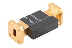 PEWAT1007-3 - WR-28 Waveguide Fixed Attenuator, 3 dB, from 26.5 GHz to 40 GHz, UG-599/U Square Cover Flange, 5W Power