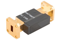 PEWAT1007-6 - WR-28 Waveguide Fixed Attenuator, 6 dB, from 26.5 GHz to 40 GHz, UG-599/U Square Cover Flange, 5W Power
