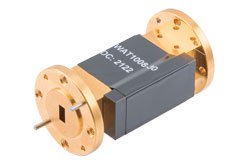 PEWAT1008-30 - WR-22 Waveguide Fixed Attenuator, 30 dB, from 33 GHz to 50 GHz, UG-383/U Round Cover Flange, 4W Power