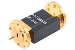 PEWAT1009-30 - WR-19 Waveguide Fixed Attenuator, 30 dB, from 40 GHz to 60 GHz, UG-383/U-Mod Round Cover Flange, 3W Power