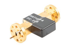 PEWAT1010-6 - WR-15 Waveguide Fixed Attenuator, 6 dB, from 50 GHz to 75 GHz, UG-385/U Round Cover Flange, 2W Power