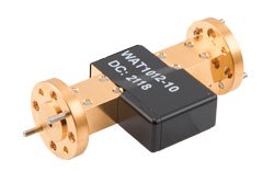 PEWAT1012-10 - WR-10 Waveguide Fixed Attenuator, 10 dB, from 75 GHz to 110 GHz, UG-387/U-Mod Round Cover Flange, 1W Power