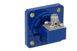 PEWCA1002 - WR-51 Square Cover Flange to SMA Female Waveguide to Coax Adapter Operating from 15 GHz, 22 GHz