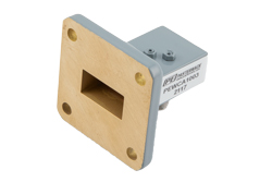 PEWCA1003 - WR-62 UG-419/U Square Cover Flange to SMA Female Waveguide to Coax Adapter Operating from 12.4 GHz to 18 GHz