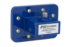 PEWCA1011 - WR-112 CPR-112G Grooved Flange to SMA Female Waveguide to Coax Adapter Operating from 7.05 GHz to 10 GHz