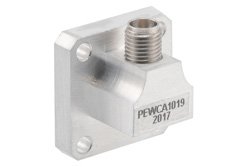 PEWCA1019 - WR-42 UG-597/U Square Cover Flange to 2.92mm Female Waveguide to Coax Adapter Operating from 18 GHz to 26.5 GHz