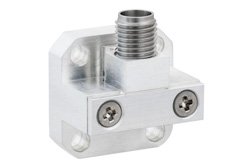 PEWCA1020 - WR-28 UG-599/U Square Cover Flange to 2.92mm Female Waveguide to Coax Adapter Operating from 26.5 GHz to 40 GHz