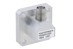 PEWCA1022 - WR-42 UG-597/U Square Cover Flange to SMA Female Waveguide to Coax Adapter Operating from 18 GHz to 26.5 GHz