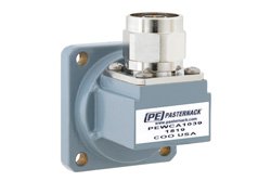 PEWCA1039 - WR-102 UG-1493/U Square Cover Flange to N Male Waveguide to Coax Adapter Operating from 7 GHz to 11 GHz