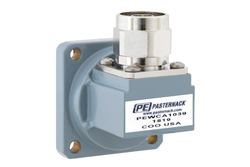 WR-102 UG-1493/U Square Cover Flange to N Male Waveguide to Coax Adapter Operating from 7 GHz to 11 GHz