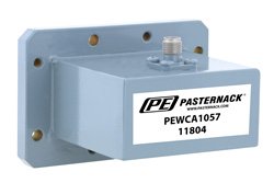 PEWCA1057 - WR-187 CMR-187 Flange to SMA Female Waveguide to Coax Adapter, 3.95 GHz to 5.85 GHz, J Band, Aluminum, Paint