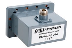 PEWCA1064 - WR-284 CMR-284 Flange to N Female Waveguide to Coax Adapter Operating from 2.6 GHz to 3.95 GHz