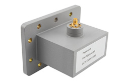 PEWCA1082 - WR-284 UDR32 Flange to SMA Female Waveguide to Coax Adapter Operating from 2.6 GHz to 3.95 GHz in Aluminum