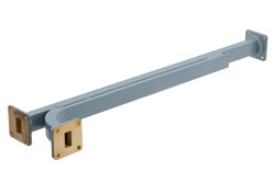 PEWCP1011 - WR-62 Waveguide 10 dB Broadwall Coupler, UG-419/U Square Cover Flange, E-Plane Coupled Port, 12.4 GHz to 18 GHz, Copper Alloy