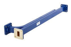 PEWCP1014 - WR-75 Waveguide 10 dB Broadwall Coupler, Square Cover Flange, E-Plane Coupled Port, 10 GHz to 15 GHz, Copper Alloy