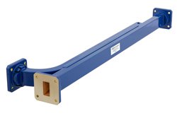 PEWCP1016 - WR-75 Waveguide 30 dB Broadwall Coupler, Square Cover Flange, E-Plane Coupled Port, 10 GHz to 15 GHz, Copper Alloy