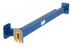 WR-112 10 dB Directional Waveguide Broadwall Coupler, CPR-112G Grooved Flange, E-Plane Coupled Port, 7.05 GHz to 10 GHz