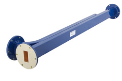 WR-137 20 dB Directional Waveguide Broadwall Coupler, UG-344/U Round Cover Flange, E-Plane Coupled Port, 5.85 GHz to 8.2 GHz