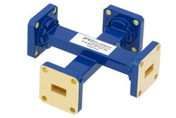 PEWCP1036 - WR-34 Waveguide 30 dB Crossguide Coupler, UG-1530/U Square Cover Flange, 22 GHz to 33 GHz, Bronze
