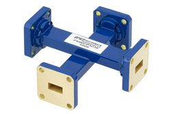PEWCP1038 - WR-34 Waveguide 50 dB Crossguide Coupler, UG-1530/U Square Cover Flange, 22 GHz to 33 GHz, Bronze