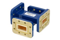 WR-90 Waveguide 20 dB Crossguide Coupler, CPR-90G Flange, 8.2 GHz to 12.4 GHz, Bronze