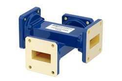 PEWCP1066 - WR-112 Waveguide 50 dB Crossguide Coupler, UG-51/U Square Cover Flange, 7.05 GHz to 10 GHz, Bronze