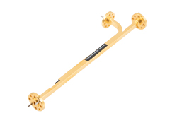 PEWCP1080-20 - WR-15 Waveguide 20 dB Broadwall Coupler, UG-385/U Round Cover Flange, E-Plane Coupled Port, 50 GHz to 75 GHz, Brass Copper