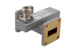 PEWCP1084-20 - WR-90 Waveguide 20 dB Crossguide Coupler, UG Cover Flange, N Female Coupled Port, 9 GHz to 10 GHz, Aluminum