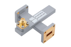 PEWCP1087-30 - WR-42 Waveguide 30 dB Crossguide Coupler, UG Cover Flange, SMA Female Coupled Port, 17.6 GHz to 26.7 GHz, Brass