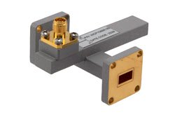PEWCP1088K-30 - WR-34 Waveguide 30 dB Crossguide Coupler, UG Cover Flange, 2.92mm Female Coupled Port, 21.7 GHz to 33 GHz, Brass