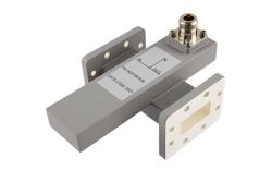 PEWCP1091N-50 - WR-137 Waveguide 50 dB Crossguide Coupler, CPR-137F, N Female Coupling Port, 5.38 GHz to 8.17 GHz, Brass