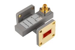 PEWCP1096S-20 - WR-62 Waveguide 20 dB Crossguide Coupler, UG-419/U, SMA Female Coupling Port, 13.75 GHz to 14.5 GHz, Brass