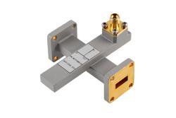 PEWCP1098K-50 - WR-42 Waveguide 50 dB Crossguide Coupler, UG-595/U, 2.92mm Female Coupling Port, 17.6 GHz to 26.7 GHz, Brass