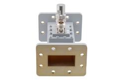 PEWCP1103N-50 - WR-187 Waveguide 50 dB Loop Coupler, CPR187F Flange, N Female Coupled Port, 3.94 GHz to 5.99 GHz, Aluminum